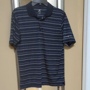 Beverly Hills Polo Club Navy Striped Polo Shirt